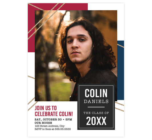 Red, White and Grad Card