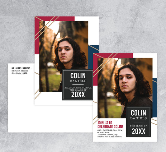 Red, White and Grad Card