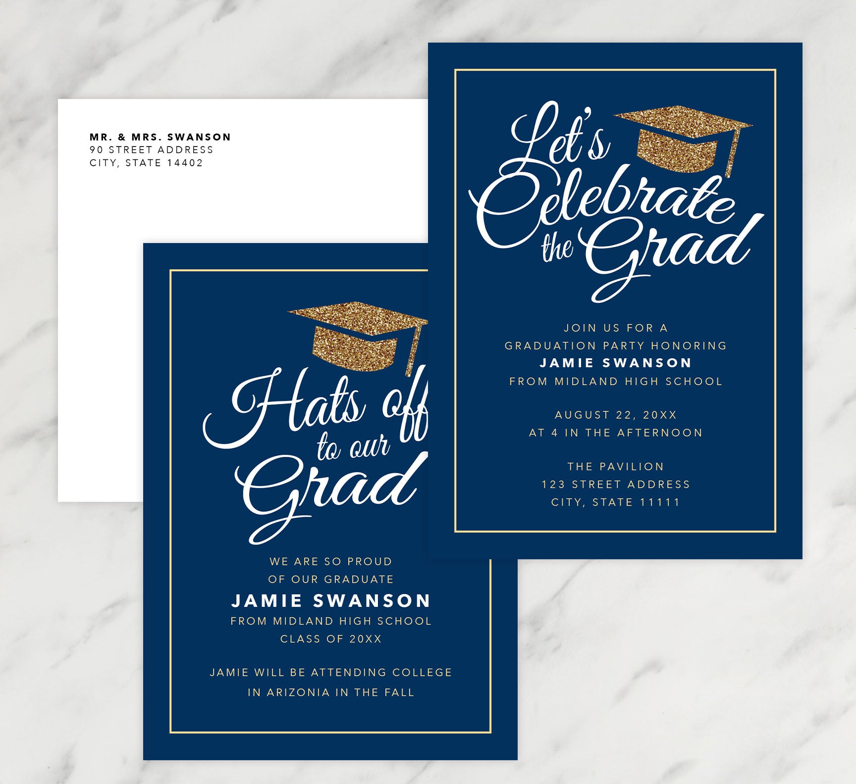 Grad Celebration Graduation Announcement and Event Invitation – Printing by  Penny Lane