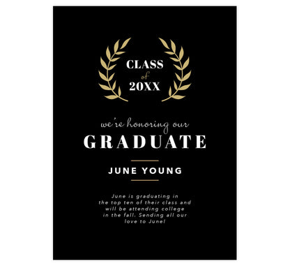 Typography Grad Card