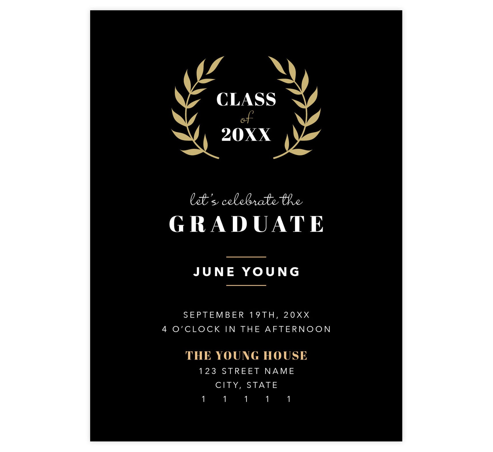 Typography Grad Graduation Announcement and Event Invitation – Printing ...
