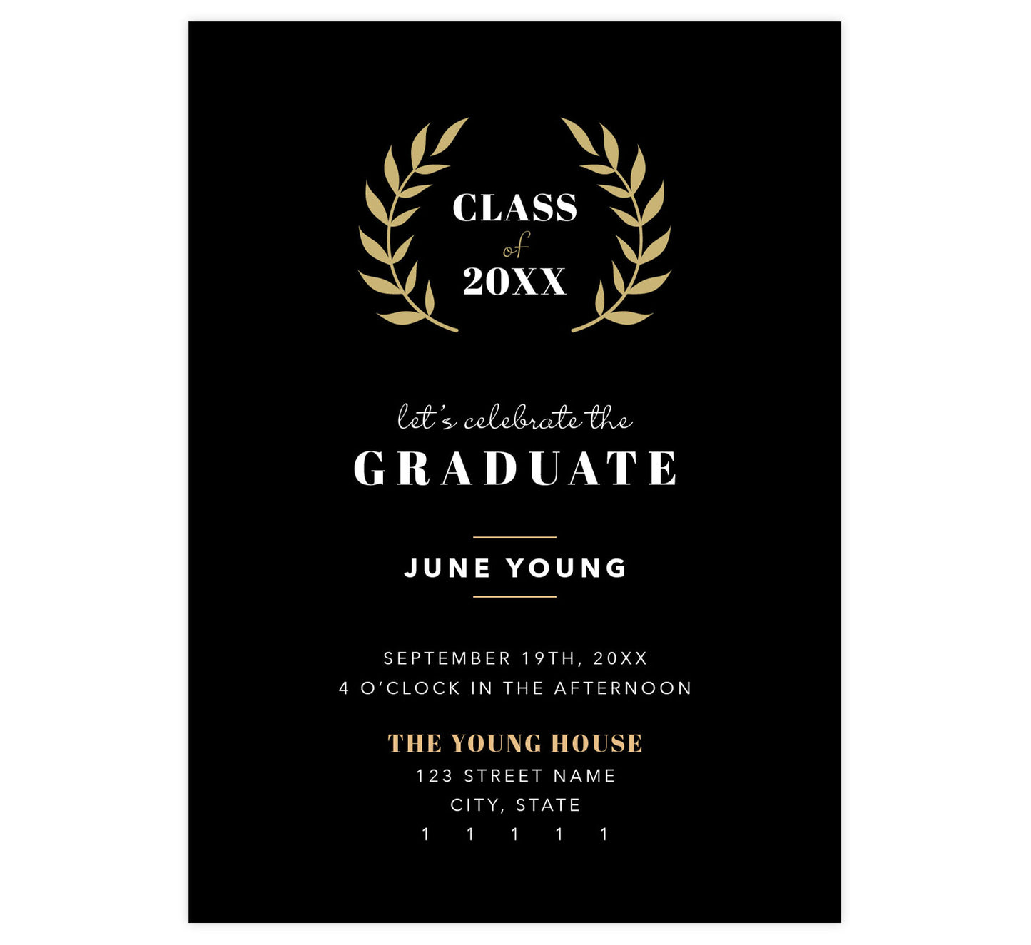 Typography Grad Card