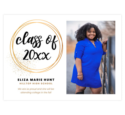 Gold Grad Card