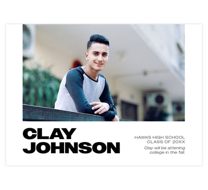 Simple Type Grad Card