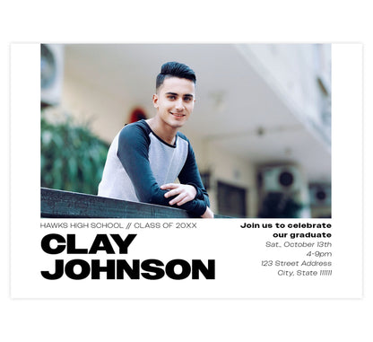 Simple Type Grad Card