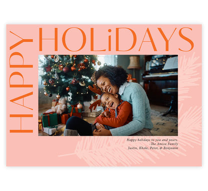 Pink Season Holiday Card