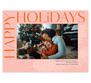 Pink Season Holiday Card