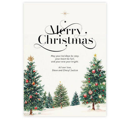 Magical Christmas Trees Holiday Card