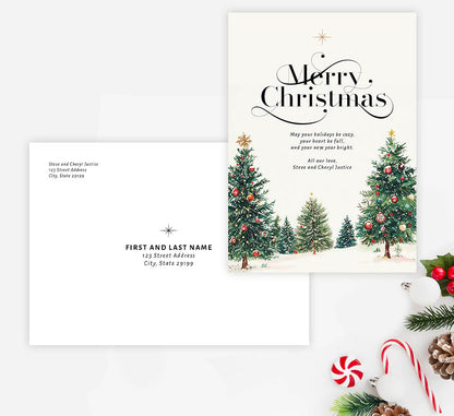 Magical Christmas Trees Holiday Card