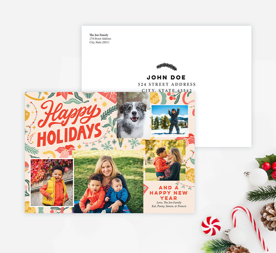 Cozy Christmas Holiday Card Mockup