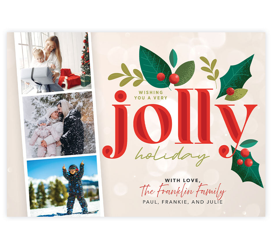 Frosted Jolly Holiday Card