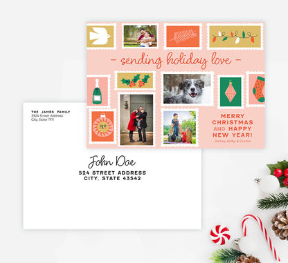 Sending Love Holiday Card Mockup