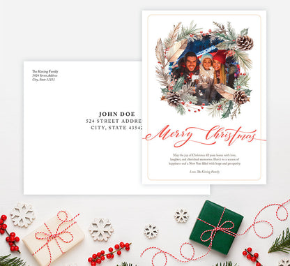 Warm Wishes Holiday Card Holiday Card Mockup