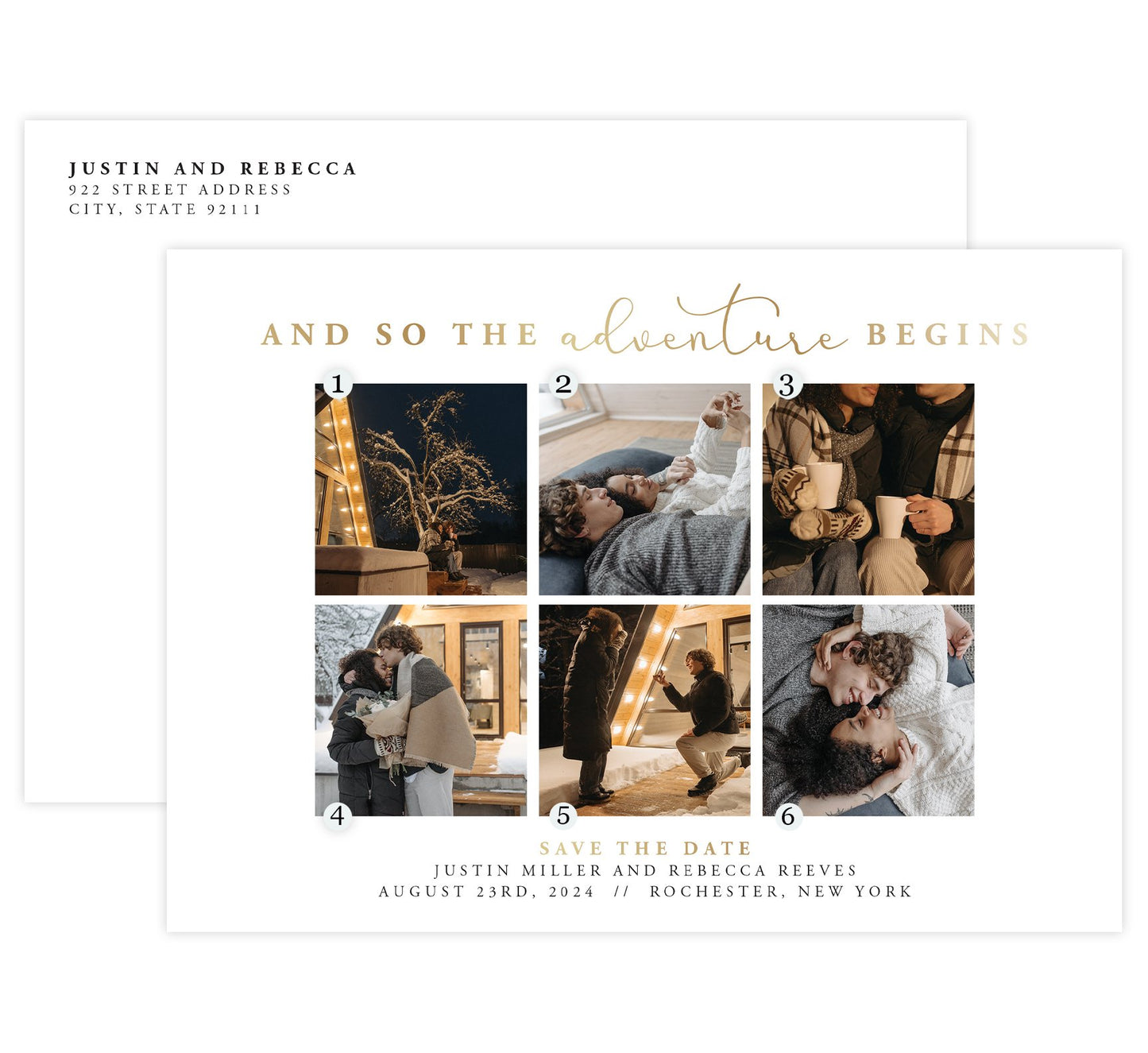 Adventure Begins Save the Date Card Mockup