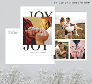 All Joy Save the Date Card Mockup