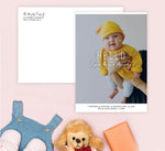 Load image into Gallery viewer, Mockup of Grand Hello Birth Announcement card with envelope
