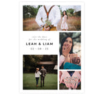 Load image into Gallery viewer, Collage of Love Save the Date Card with 4 image spots
