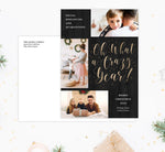 Load image into Gallery viewer, Crazy Year Holiday Card Mockup; Holiday card with envelope and return address printed on it. 
