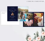 Load image into Gallery viewer, Graceful Navy Save the Date Card Mockup
