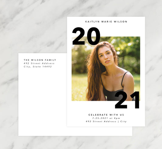 Modern Grad Invitation