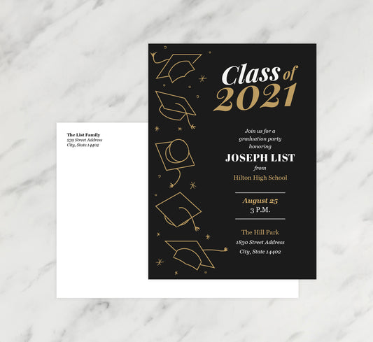 Hand Drawn Caps Invitation