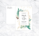 Load image into Gallery viewer, Greenery Frame Save the Date Card Mockup
