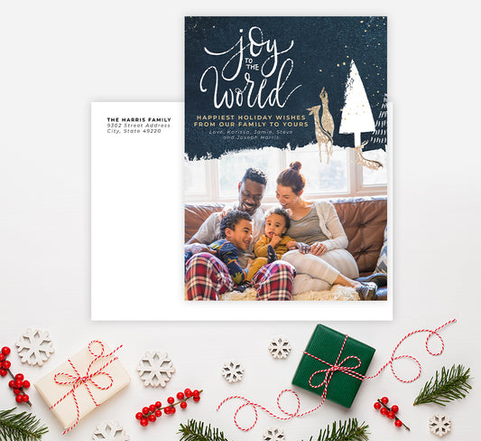 Glitter Joy Holiday Card