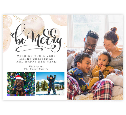 Merry Type Holiday Card