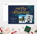 Load image into Gallery viewer, Oh Christmas Tree Holiday Card Mockup; Holiday card with envelope and return address printed on it. 
