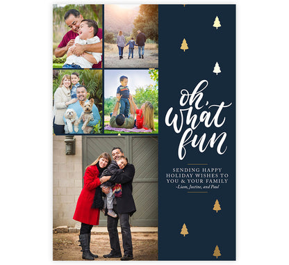 Gold Trees Holiday Card