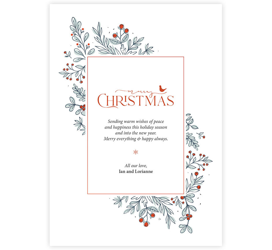 Christmas Cardinal Holiday Card