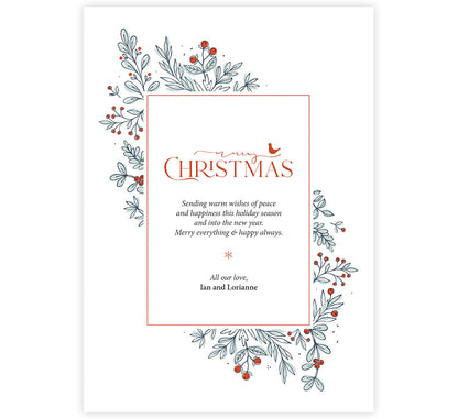 Christmas Cardinal Holiday Card