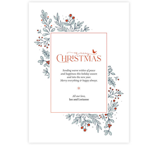 Christmas Cardinal Holiday Card