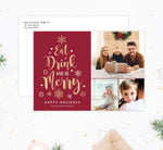 Load image into Gallery viewer, Merry Tree Holiday Card Mockup; Holiday card with envelope and return address printed on it. 
