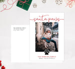 Load image into Gallery viewer, Santa Paws Holiday Card Mockup; Holiday card with envelope and return address printed on it. 
