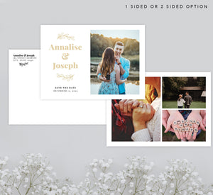 Stunning Gold Save the Date Card Mockup