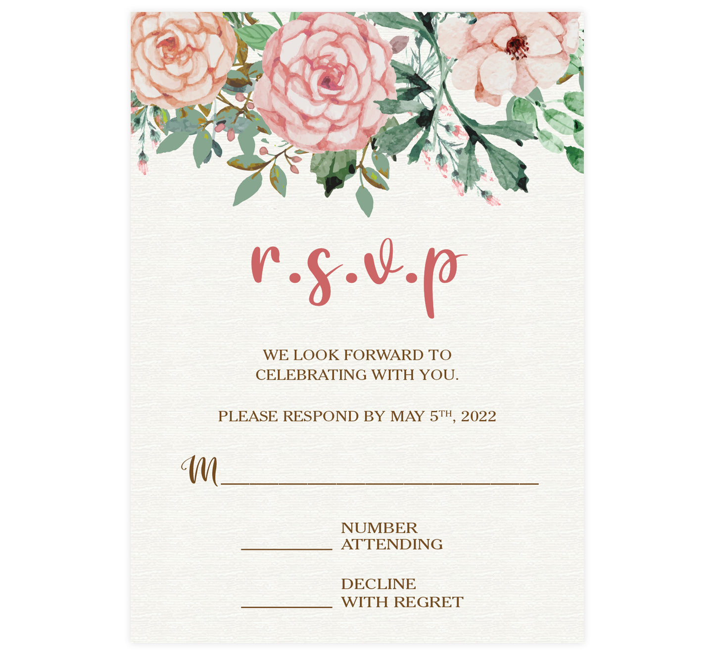 Rose Wreath RSVP