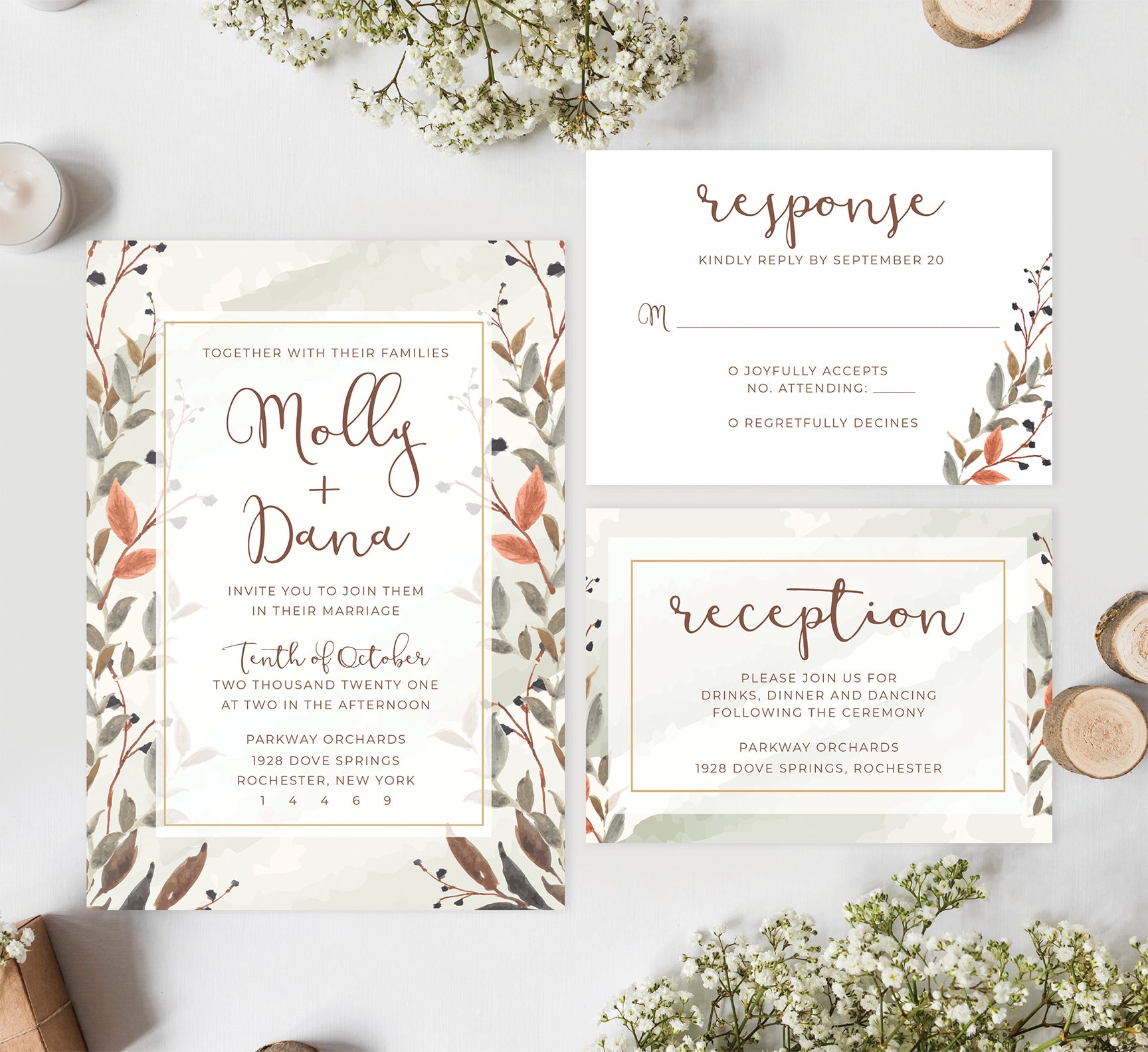 Fantasy Love wedding set mockup