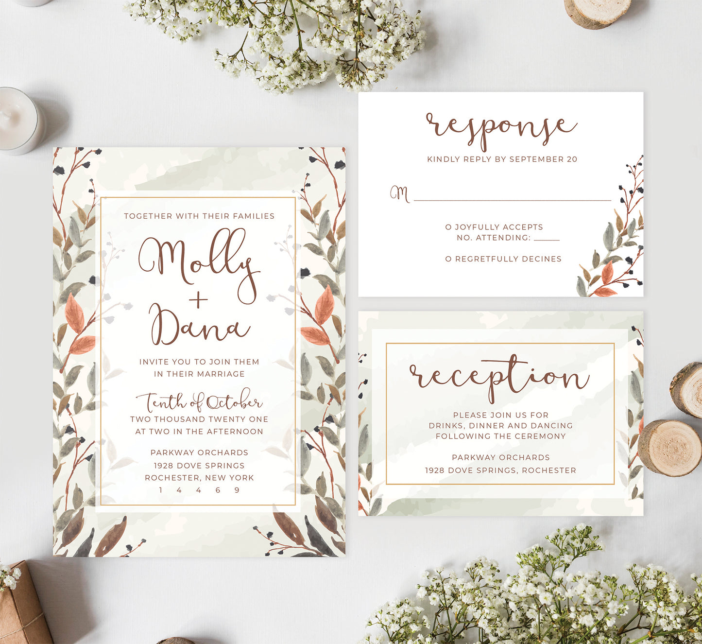 Fantasy Love wedding set mockup