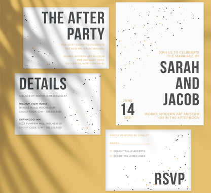 Modern Bold wedding set mockup