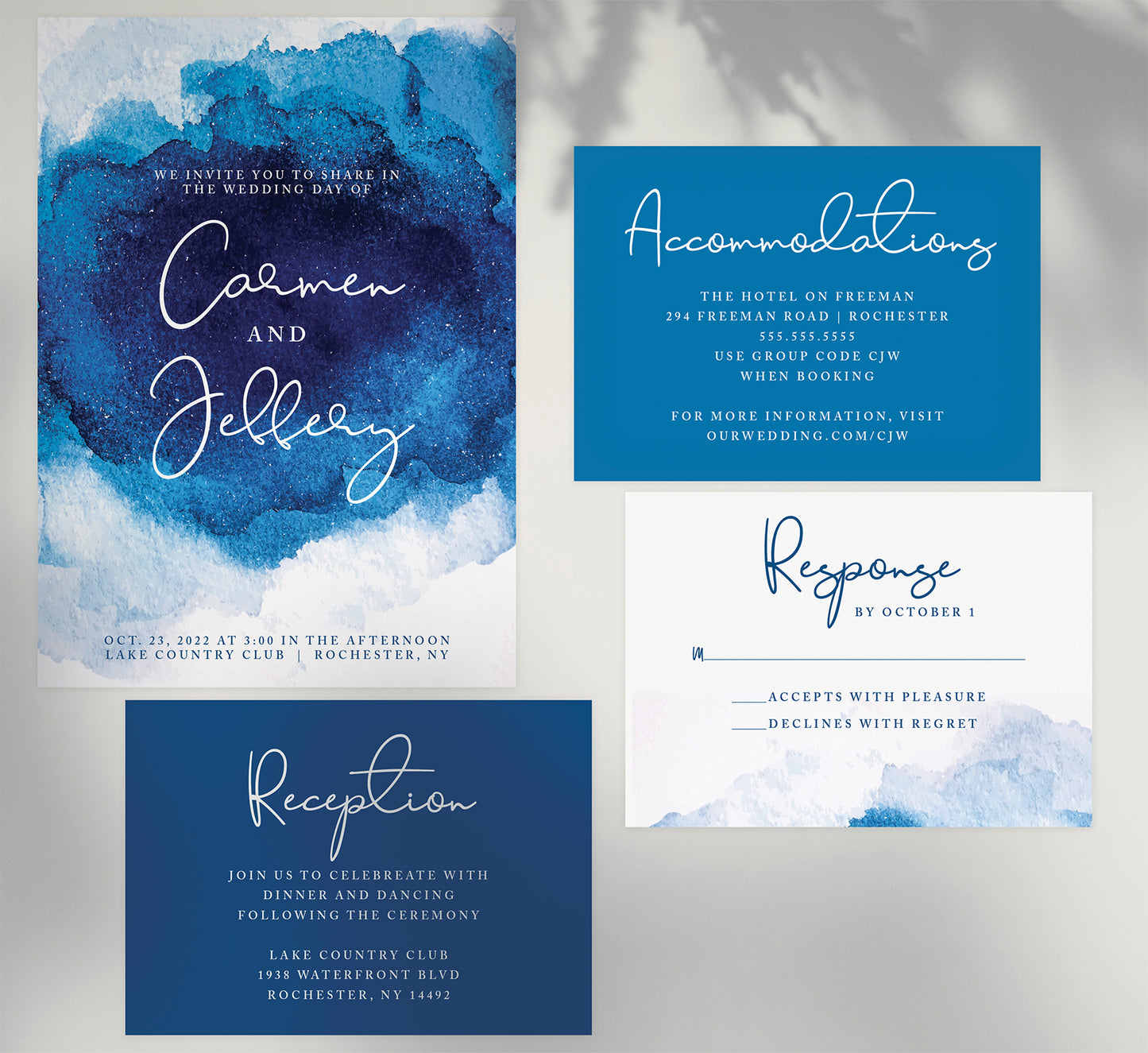 Dramatic Blue Wedding Set