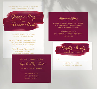 Dramatic Love wedding set mockup