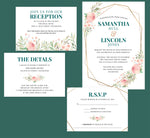 Load image into Gallery viewer, Pink and Teal Invitation
