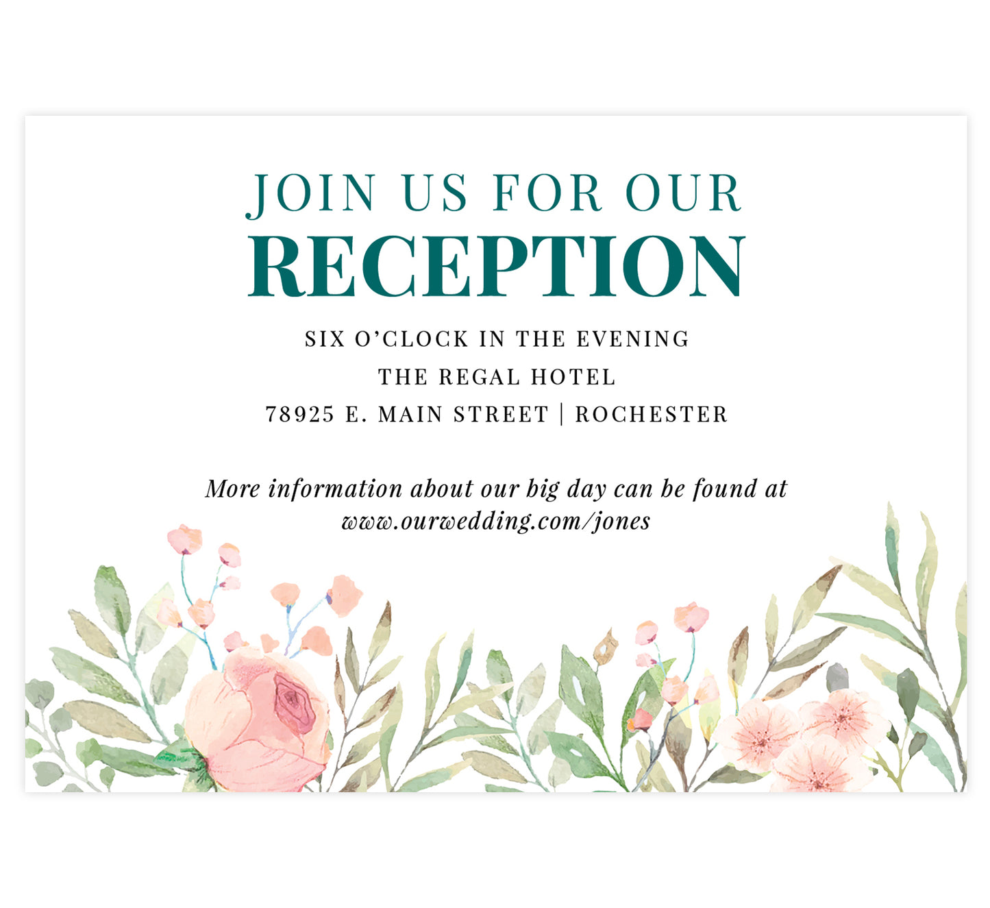 Pink and Teal Reception