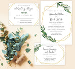 Load image into Gallery viewer, Watercolor Greenery wedding invitation and set
