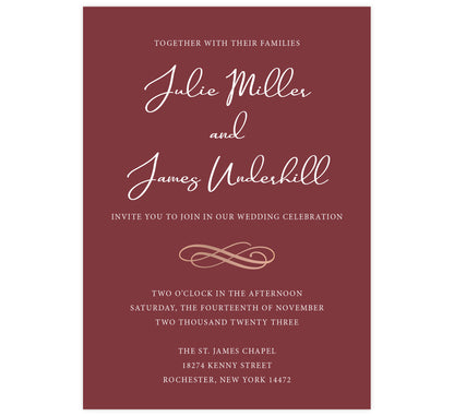Simple Wine Invitation