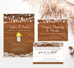 Load image into Gallery viewer, Rustic Glow wedding invitation and set
