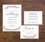Load image into Gallery viewer, Hand Drawn Ceremony wedding set mockup
