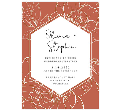 Gleaming Botanical Invitation