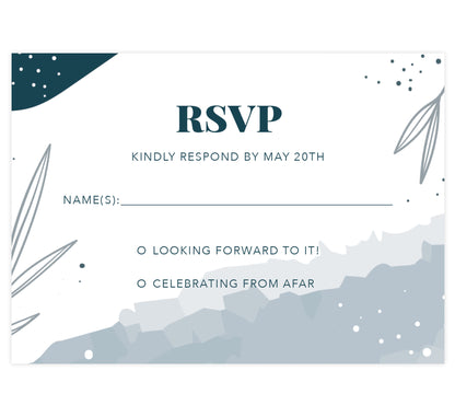 Deckled Blues RSVP